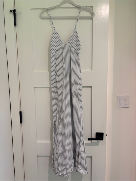 J. Crew Dresses & Skirts - J CREW Striped Spaghetti Strap Maxi Dress - White & BLUE